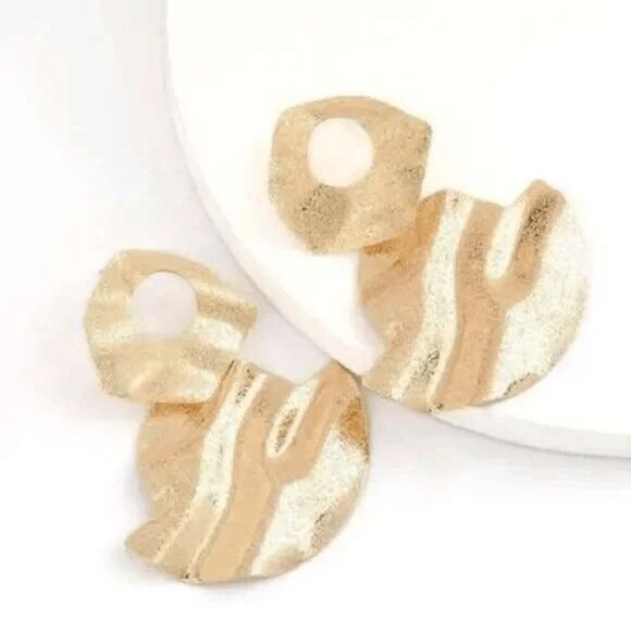 2/$21 Ladies Oversized Glitter Earrings - Picture 2 of 5